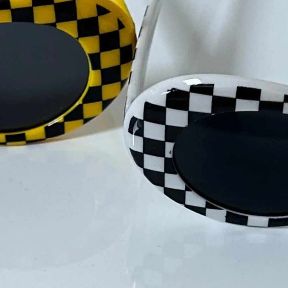 KIDS RACE CAR DRIVER SUNGLASSES WITH CHECKERED FLAGS 2 PAIRS